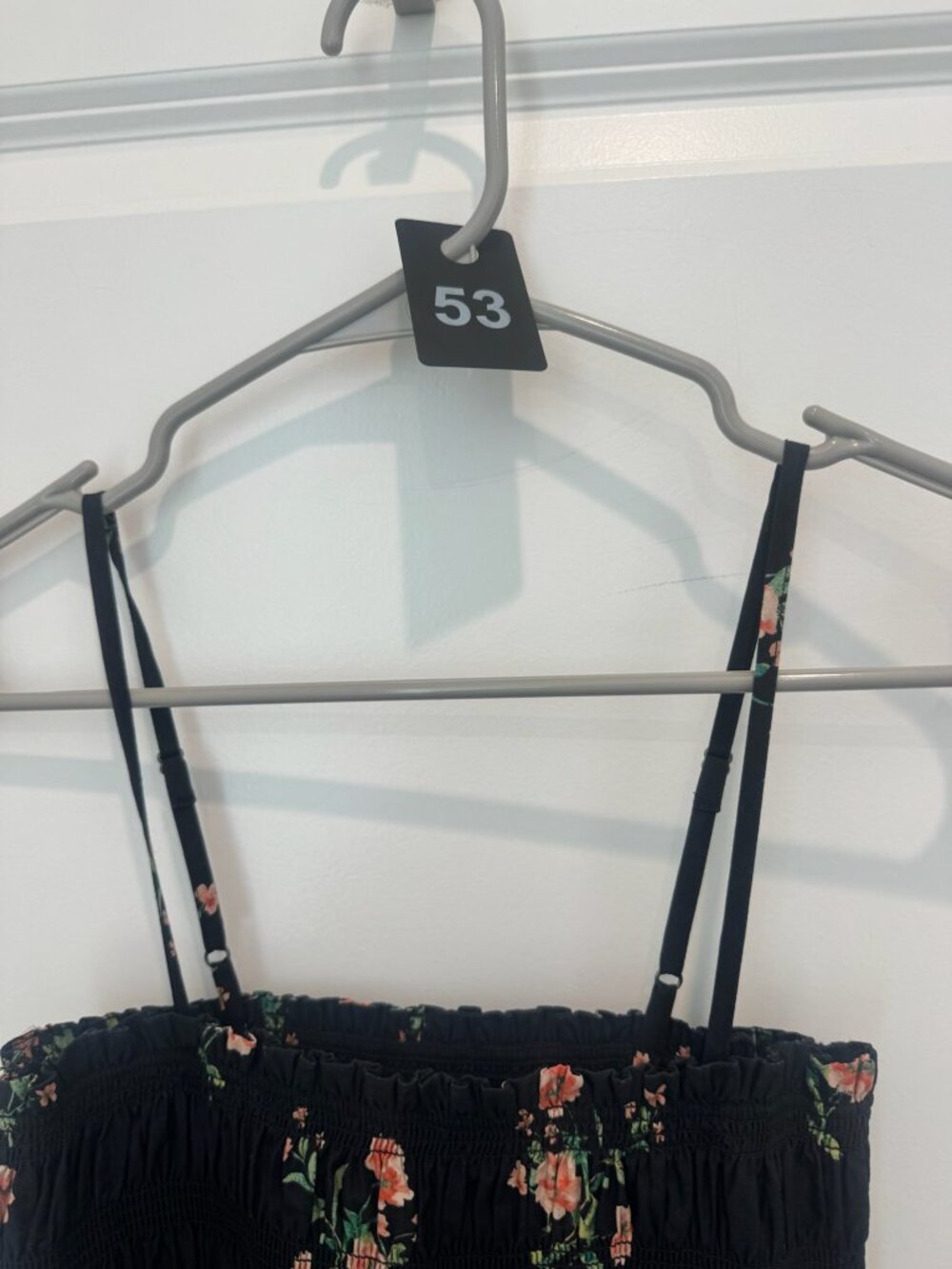 LOFT Floral Poplin Smocked Strappy Maxi Dress - Picture 5 of 5